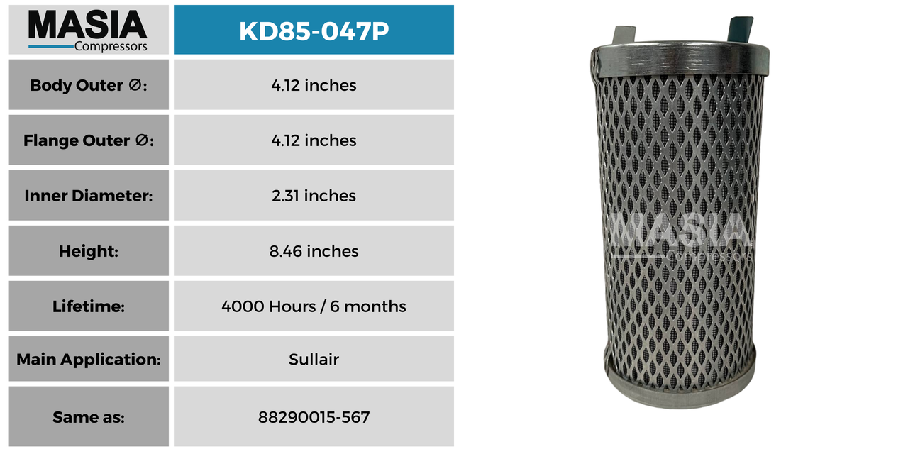 Filtro Separador Sullair 88290015-567