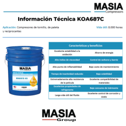 Lubricante Kaeser S-680 Base Pao Iso 68 8000 Horas 5-gal