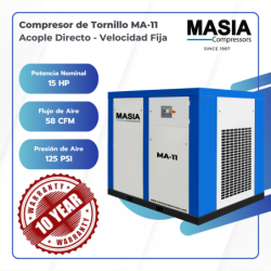 Compresor Lubricado Por Aceite Ma-11 7.5 Bar 220v 11 Kw