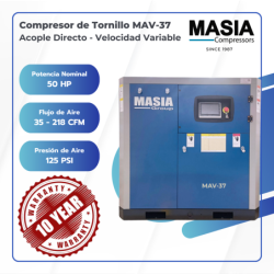 Compresor De Aire Mav-37 Acop 150psi 1.274-5.578l/m 220 50hp