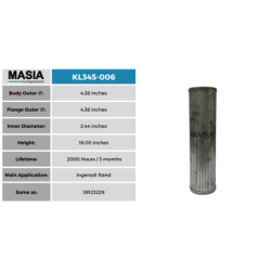 Filtro De Aceite Para Compresor Ingersoll Rand 35330133