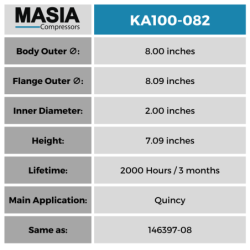 Filtro De Aire Masia Compressors MA100-082