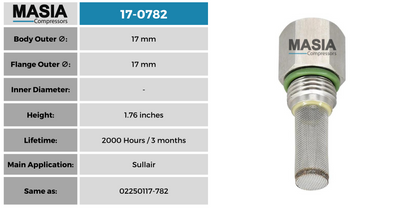 02250117-782 Elemento Filtrante Compatible con Sullair