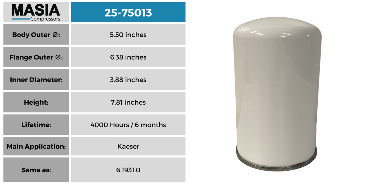 ZS1035710 Filtro Separador Compatible con Gardner Denver