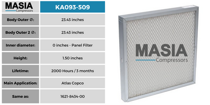 1X8258 Filtro de Aire Compatible con Ingersoll Rand