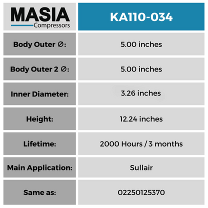 KA110-034 Filtro de Aire Keltec Technolab