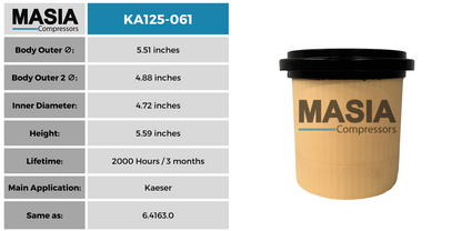6.4163.0 Filtro de Aire Compatible con Kaeser