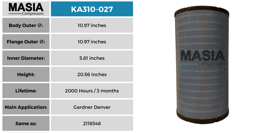 MA310-027 Filtro de Aire Masia Compressors