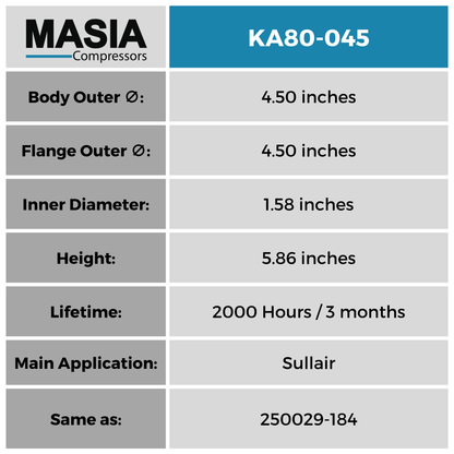 KA80-045 Filtro de Aire Keltec Technolab