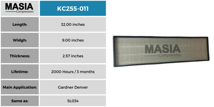 5L34 Filtro de Aire Compatible con Gardner Denver