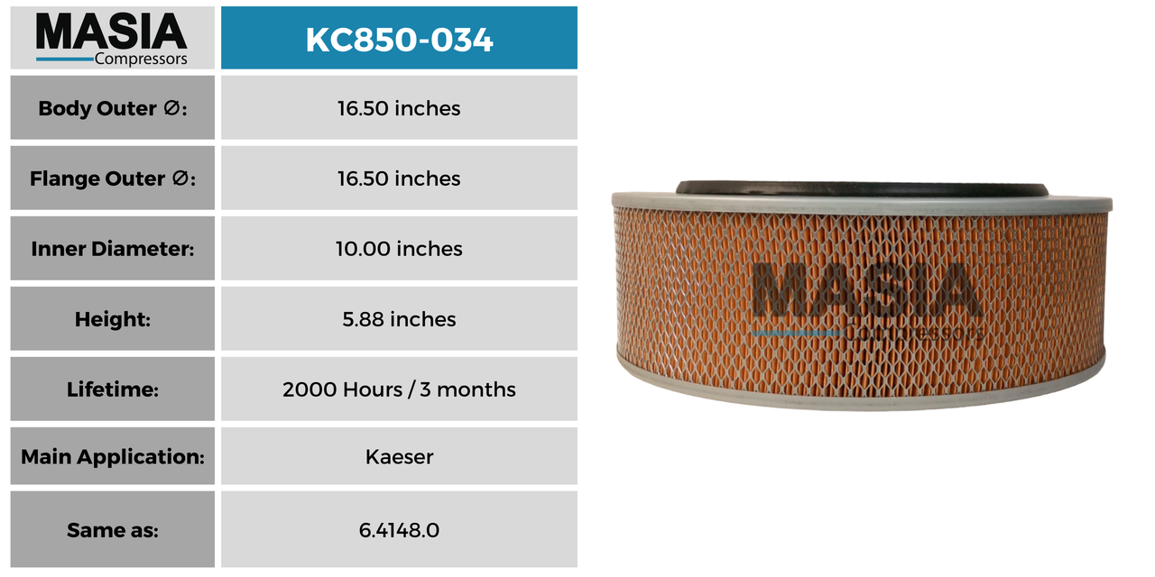 Filtro De Aire Keltec Technolab KC850-034