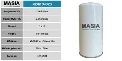 Filtro Separador Masia Compressors MD610-023