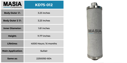 Filtro Separador Masia Compressors MD75-012