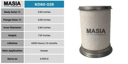 S138D0817 Filtro Separador Compatible con United Air Filter