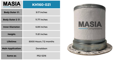 P52-5216 Filtro Separador Compatible con Donaldson