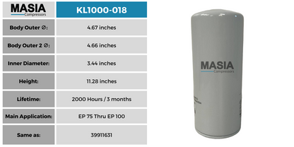Filtro De Aceite Keltec Technolab KL1000-018
