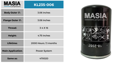 PC253 Filtro de Aceite Compatible con Purolator