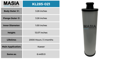 KL285-021 Filtro de Aceite Keltec Technolab