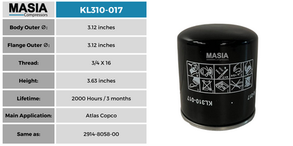 Filtro De Aceite Keltec Technolab KL310-017