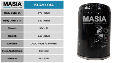 V0201 Filtro de Aceite Compatible con Fs Curtis