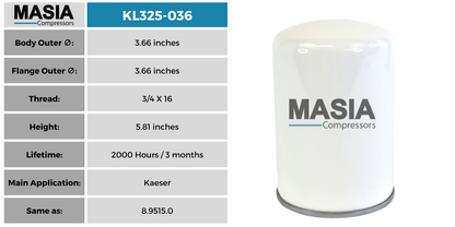 N32047 Filtro de Aceite Compatible con Bauer/Rotorcomp