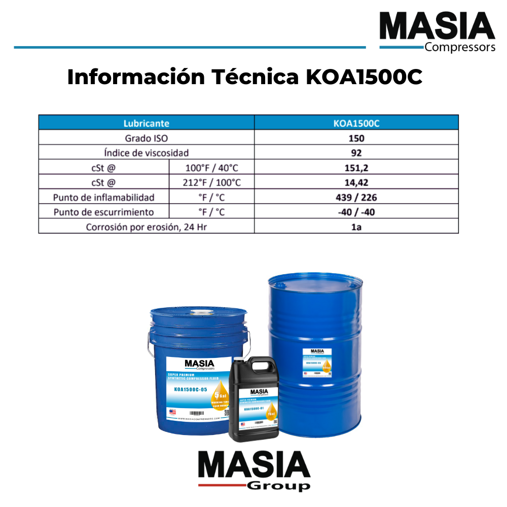 Lubricante Masia Compressors KOA1500C-01