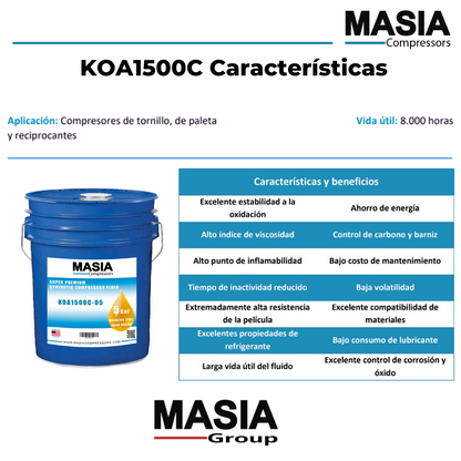 Lubricante Masia Compressors KOA1500C-01