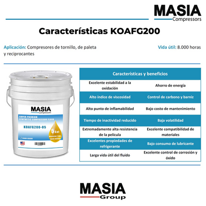 Lubricante Atlas Copco GA-FG 1310-2019-63 5-gal