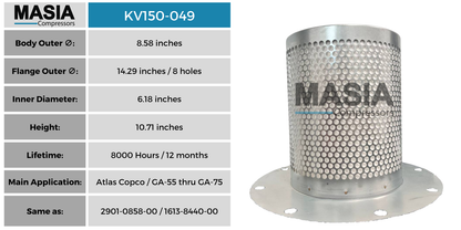 Filtro Separador Atlas Copco 1613-8440-00