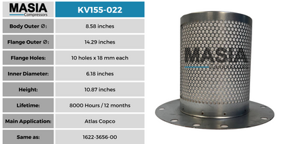 Filtro Separador Masia Compressors MV155-022