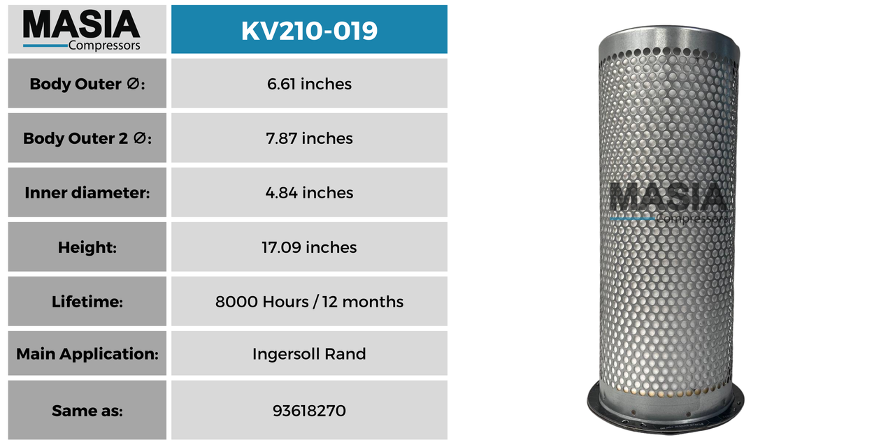 S138D0811 Filtro Separador Compatible con United Air Filter