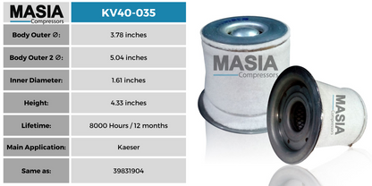 Filtro Separador Kaeser 6.3795.1