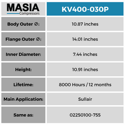 Filtro Separador Masia Compressors MV400-030P