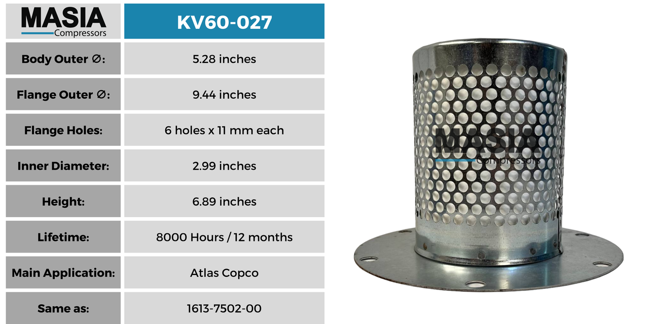 Filtro Separador Atlas Copco 2901-0713-01