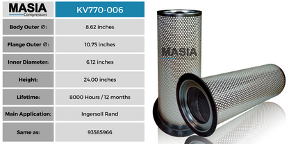 S138D0830 Filtro Separador Compatible con United Air Filter