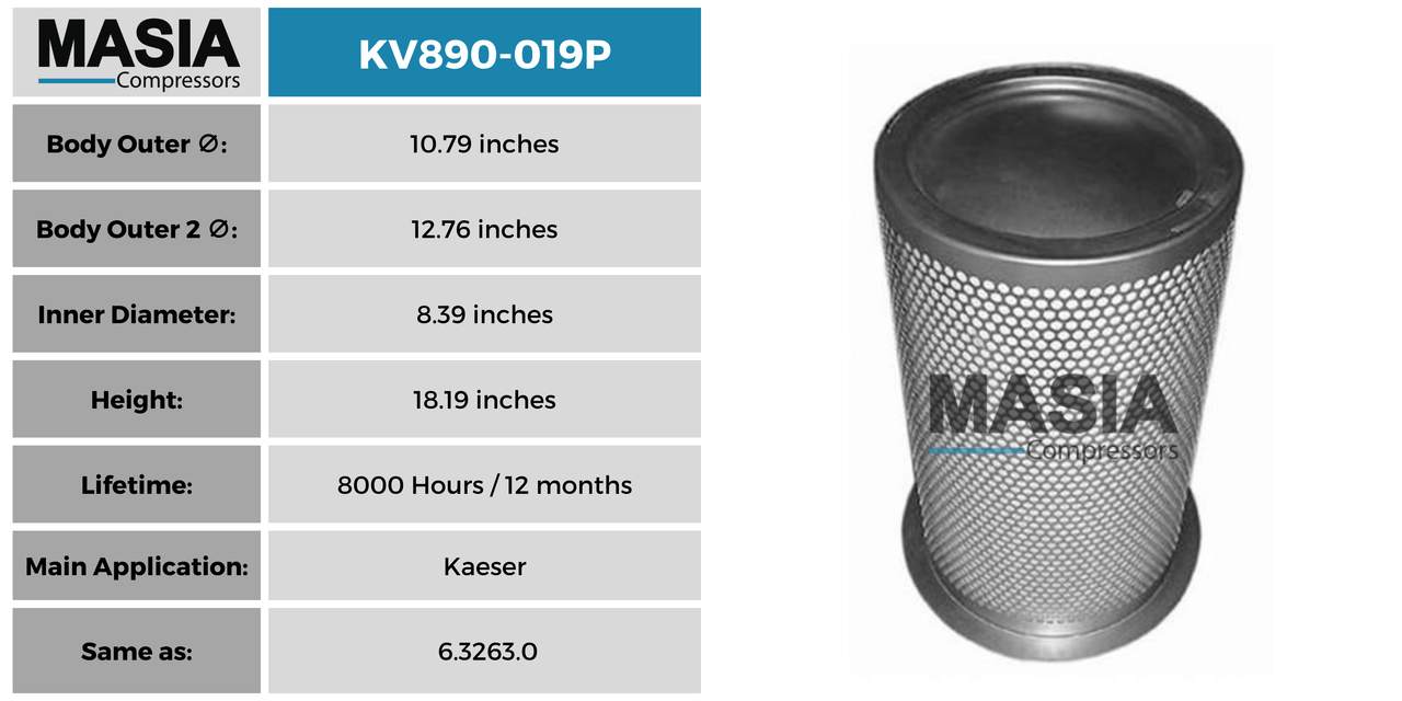 Filtro Separador Kaeser 6.3623.0