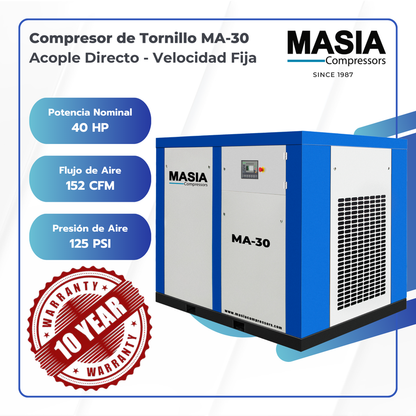 Compresor De Aire Ma-30 13 Bar 126 CFM 220v 30 kW 40 HP