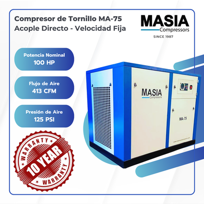 Compresor De Aire Ma-75 10.5 Bar 404 CFM 220v-440v 75kW