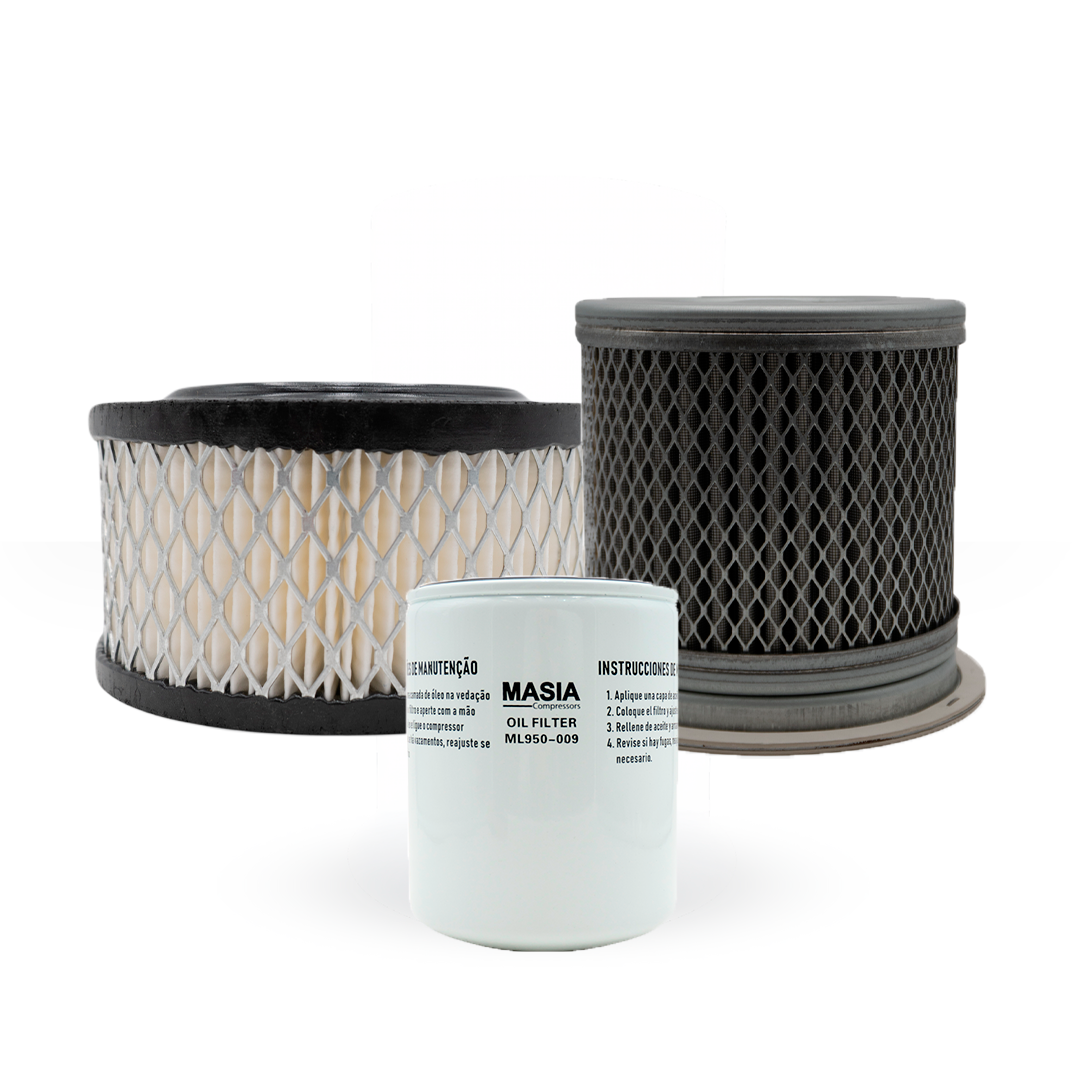 10B-25HP Kit de Filtros 8000 Horas (42445, 250025-525, 02250034-112)