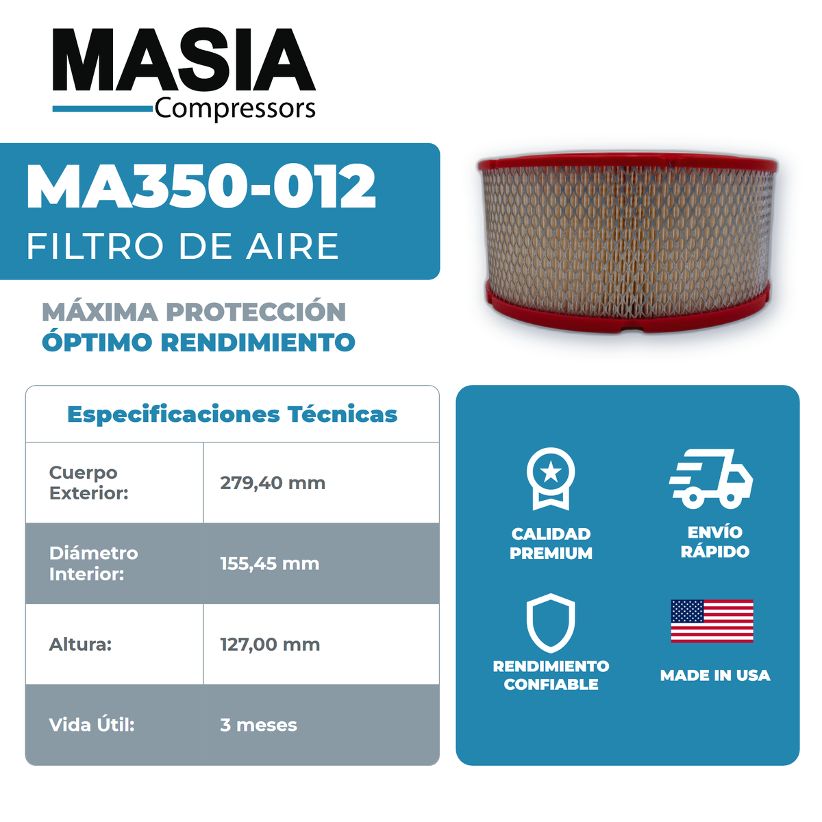 SSR-EP100 Kit de Servicio 8000 Horas (39708466, 39911631, 54601513, 38459582)