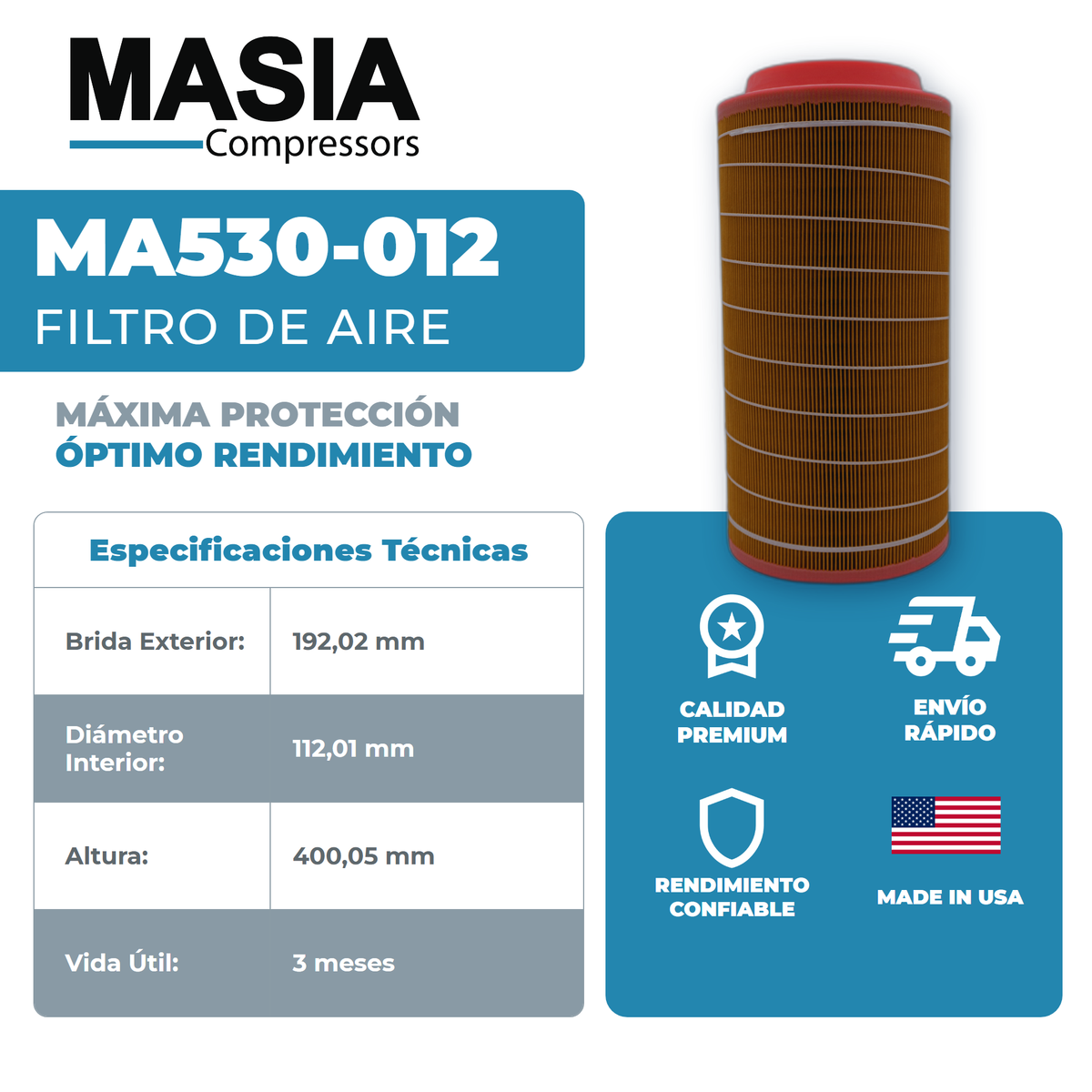 GA-30P FF Kit de servicio (1613-7408-00, 2903-7525-00, 1622-5696-00, 1310-0368-38)