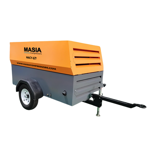 Compresor De Aire MACY-5/7 Portátil 125 PSI 185CFM 47 HP Diesel