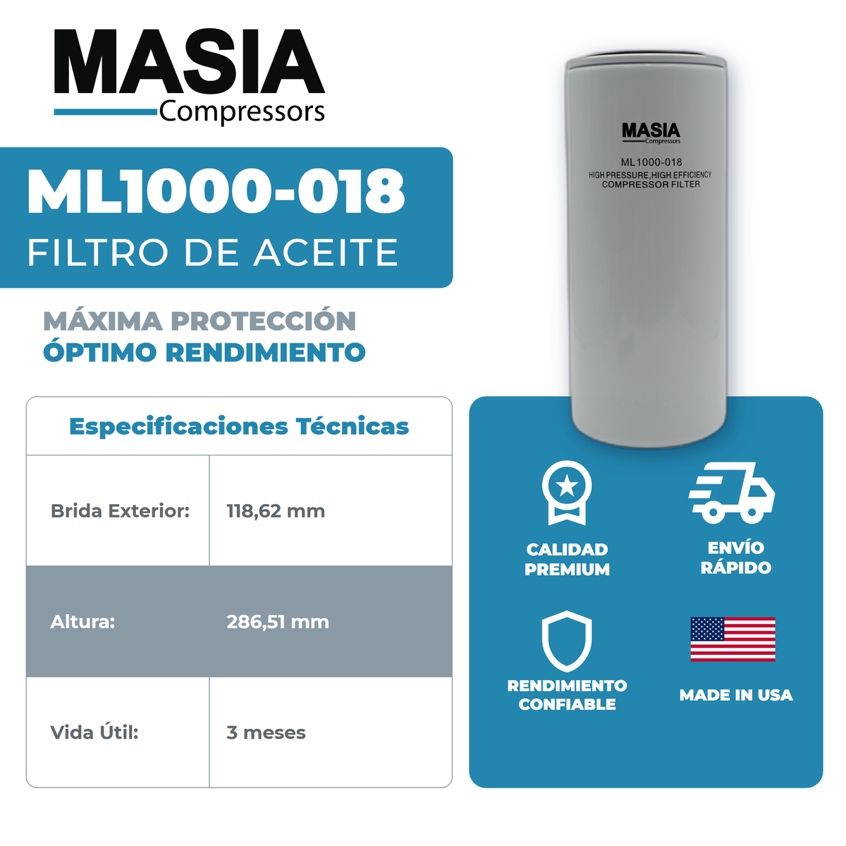 SSR-EP100 Kit de Servicio 8000 Horas (39708466, 39796982, 54601513, 38459582)