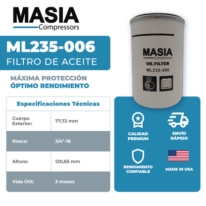QGS-10 Kit de Servicio 8000 Horas (6211473700, 6211472550, 6221372850, Quinsyn IV)