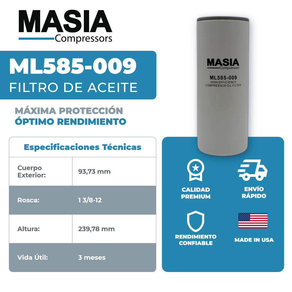 SSR-EP75 Kit de Servicio 8000 Horas (39708466, 39911615, 39895610, 38459582)