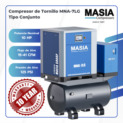 Generador De Aire MNA-7LG VSD 101 PSI 84,7CFM 220 8KW